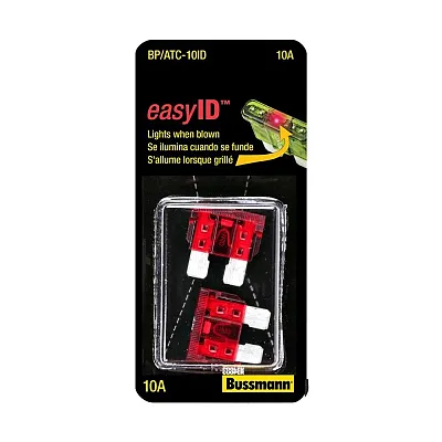 BUSSMANN BPATC10ID 2Pk Bp/Atc10 Easy Id Fuse