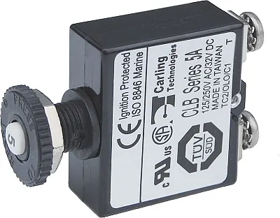 BLUE SEA 2130BSS Circuit Breaker Push Button St 5A