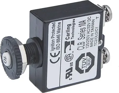 BLUE SEA 2132BSS Circuit Breaker Push Button St 10A