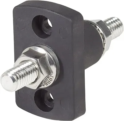 BLUE SEA 2203BSS Termsm Feedthrough 3/8-16 Stud Blk
