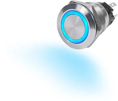 BLUE SEA 4160BSS Switch Button Ss 10A Off-On Blue