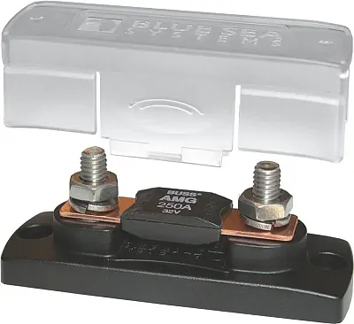 BLUE SEA 5001BSS Fuse Block Mega 100 300A W/Cover