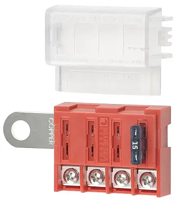 BLUE SEA 5023BSS Fuse Block Stblade 4Circ