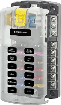 BLUE SEA 5026BSS Fuse Block St Blade 12Cir
