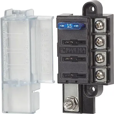 BLUE SEA 5045BSS Fuse Block Stblade Compac