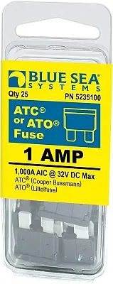 BLUE SEA 5235100BSS Fuse Ato/Atc 1A Pack 25