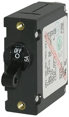 BLUE SEA 7200BSS Circuit Breaker Aa1Toggle 5A Blk