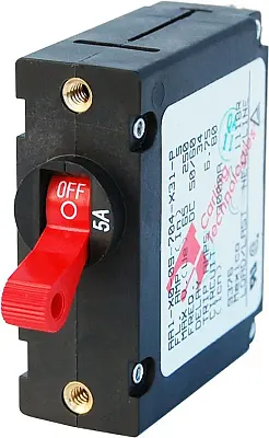 BLUE SEA 7201BSS Circuit Breaker Aa1Toggle 5A Red