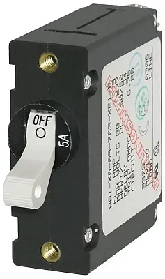 BLUE SEA 7202BSS Circuit Breaker Aa1Toggle 5A Wht