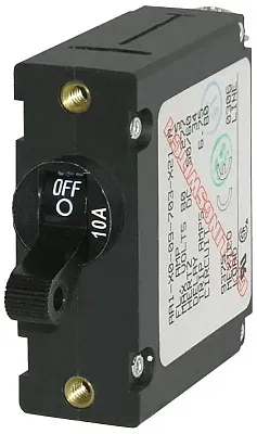 BLUE SEA 7204BSS Circuit Breaker Aa1Toggle 10A Blk