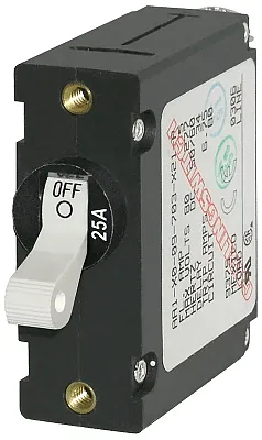 BLUE SEA 7218BSS Circuit Breaker Aa1Toggle 25A Wht