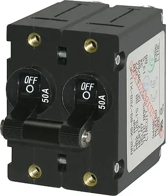 BLUE SEA 7241BSS Circuit Breaker Aa2Toggle 50A Blk