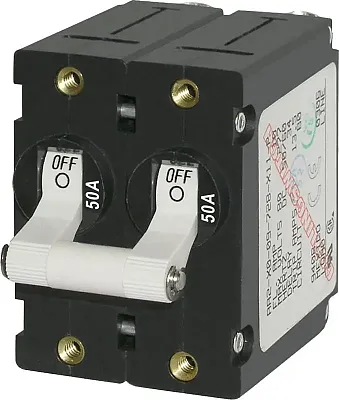 BLUE SEA 7242BSS Circuit Breaker Aa2Toggle 50A Wht