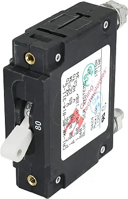 BLUE SEA 7248BSS Circuit Breaker Ca1Toggle 80A Wht