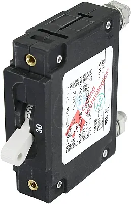 BLUE SEA 7355BSS Circuit Breaker Ca1Toggle 30A Wht