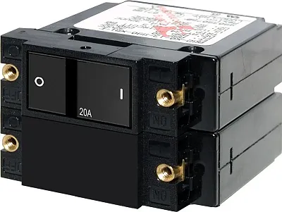 BLUE SEA 7413BSS Circuit Breaker A2 Flat Rocker 20A