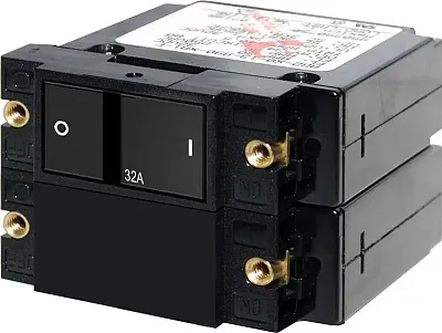BLUE SEA 7415BSS Circuit Breaker A2 Flat Rocker 32A