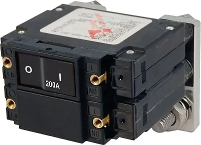 BLUE SEA 7476BSS Circuit Breaker Lc2 Flat Rockr 200A