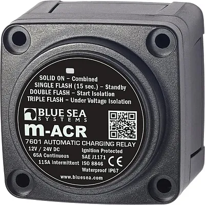 BLUE SEA 7601BSS Solenoid M Series 65A 12/24V Acr