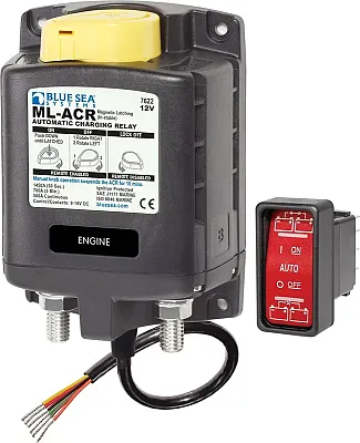 BLUE SEA 7622BSS Solenoid Ml 500A 12V Acr W/Manctrl
