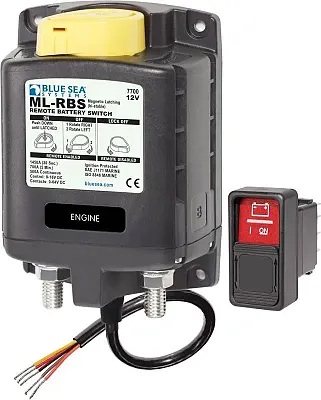 BLUE SEA 7700BSS Solenoid Ml 500A 12V Rbs W/Manctrl