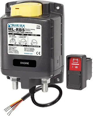 BLUE SEA 7702BSS Solenoid Ml 500A 24V Rbs W/Mancont
