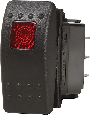 BLUE SEA 7937BSS Switch Contura2 Dpdt(On)-Off-On Blk