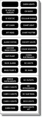 BLUE SEA 8039BSS Label Kit Dc Panel Extended