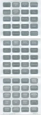 BLUE SEA 8217BSS Label Kit Dc H2O Compact Gray