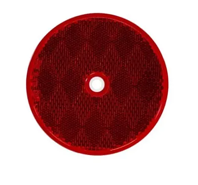 BUYERS PROD 5623316 Reflector Red 3-3/16In Round Bolt