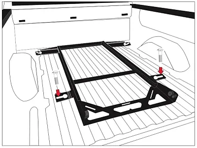 BEDSLIDE SAF1502015 No-Drill Bracket Kit F150 2015