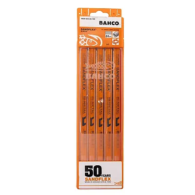Bahco 12" Sandflex?? Bi-Metal Hand Hacksaw 24Tpi Blade (5-Pack)