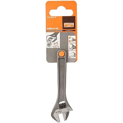 Bahco 4&quot; Central Nut Adjustable Wrench With Phosphate Finish