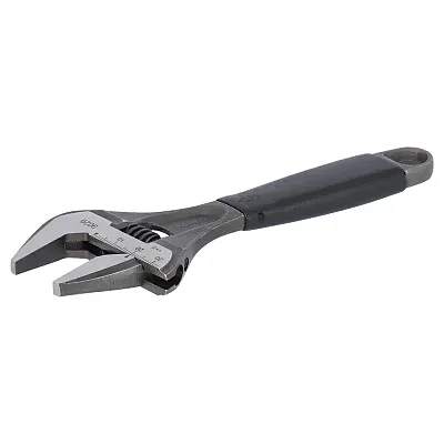 Bahco 6" Ergo??? Central Nut Wide Opening Jaw Adjustable Wrench With Rubber Hand