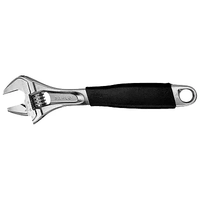 Bahco 12&quot; Ergo??? Rubber Handle Central Nut Adjustable Wrench With Chrome Finish