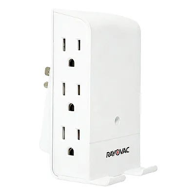 Rayovac Ss-Q615 6-Ac Outlet 540-Joules Surge Protector Wall Tap With Wireless Ch