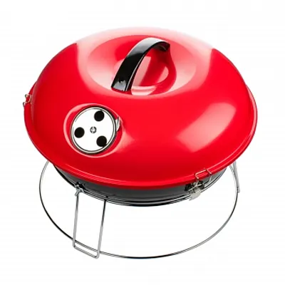 Brentwood 14 Inch Portable Charcoal BBQ Grill in Red