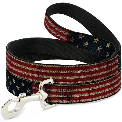 Buckle-Down Buckle-Down Vintage US Flag Pet Leash
