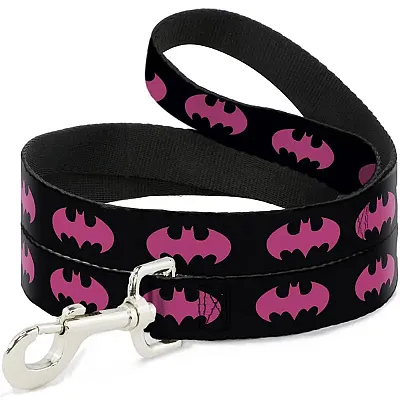 Buckle-Down Buckle-Down Batman Signal Fuchsia Pet Leash
