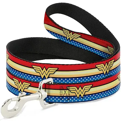 Buckle-Down Buckle-Down Wonder Woman Logo Stripe Pet Leash