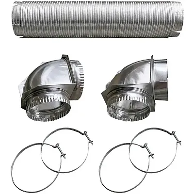 Builder&#039;S Best 110050 Semi-Rigid Dryer Vent Kit With Close Elbow