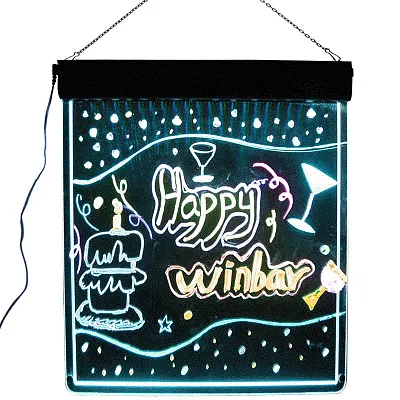 Lighted Writable Menu Board Multicolor Flashing LED Message Boar