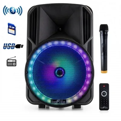 beFree Sound 12 Inch Bluetooth Rechargeable Portable PA Party Sp