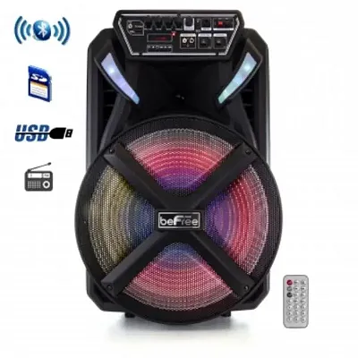 beFree Sound 15 Inch Bluetooth Portable Rechargeable Party Speaker - Refurbished