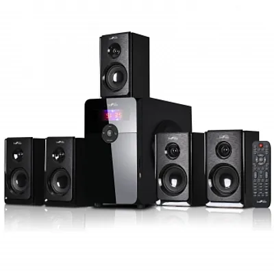 beFree Sound 5.1 Channel Surround Sound Bluetooth Speaker System in Black - Refu