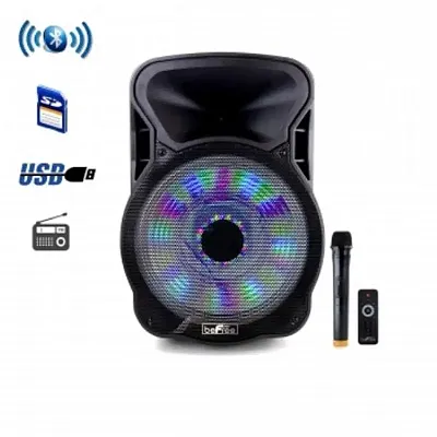 beFree Sound 15 Inch Bluetooth Rechargeable Party Speaker With Illuminatiing Lig