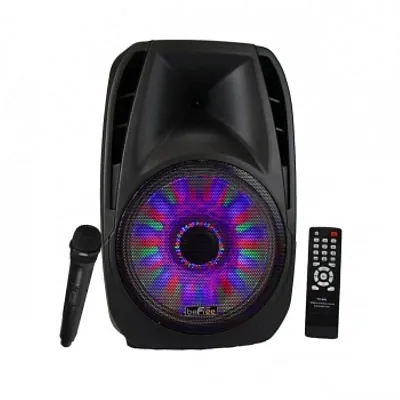 beFree Sound 15 Inch Portable Bluetooth Speaker with Sound/Volume Reactive Light