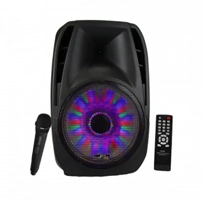 beFree Sound 15 Inch Bluetooth Tailgate Speaker with Sound/Volume Reactive Light