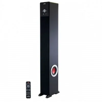 beFree Sound Bluetooth Powered 90 Watt Tower Speaker in Black with 5.1 Inch Subw