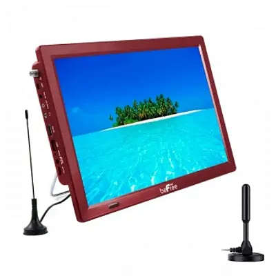 beFree Sound Portable Rechargeable 14 Inch LED TV with HDMI, SD/MMC, USB, VGA, A